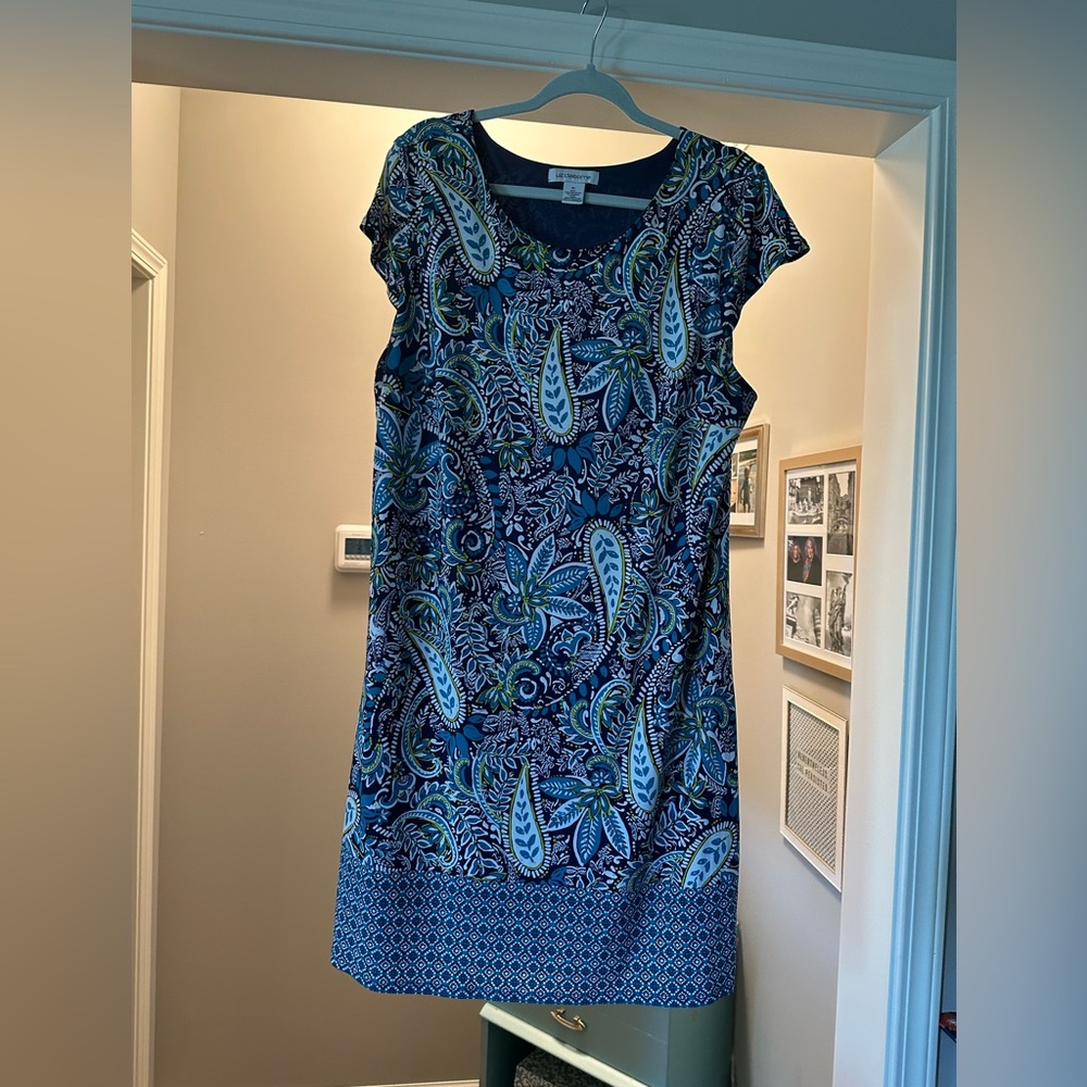 Liz Claiborne Blue Paisley Dress